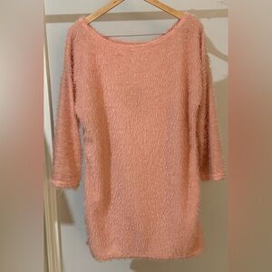 Cozy Pink Fuzzy Sweater